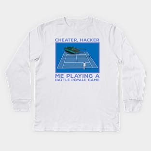 Playing a Battle Royale Game Kids Long Sleeve T-Shirt